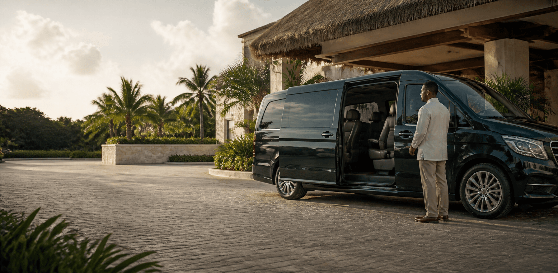 Private airport transfer waiting in Punta Cana